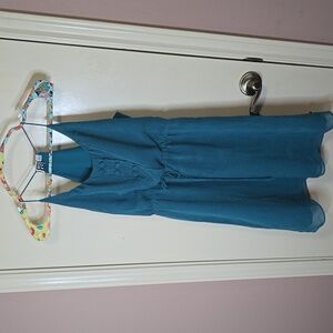 Roxy Spaghetti Strap Teal Mini Dress Size M